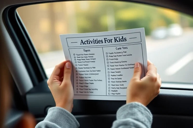 activities for kids in the car list — Activities For Kids In The Car List (step by step)