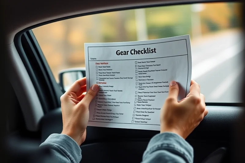 car-trip activities gear checklist — Car-trip Activities Gear Checklist (step by step)